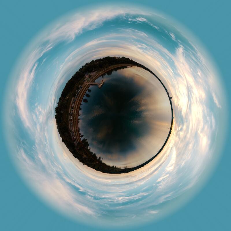 планета, 3д, 3d, отражение, город