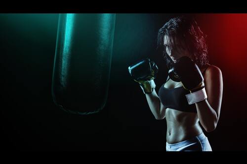 спорт, боевые искусства, бокс, девушка