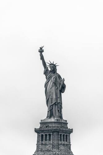 статуя, статуя свобода, архитектура, памятники, Нью-Йорк, Америка, черно белые