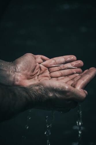 руки, вода