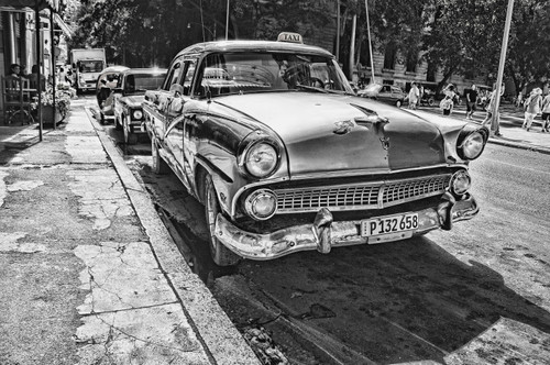 ретро автомобиль, антиквариат, машина, автомобили, улица, черно белые